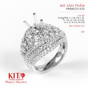 Vỏ Nhẫn Kim Cương Vàng Trắng